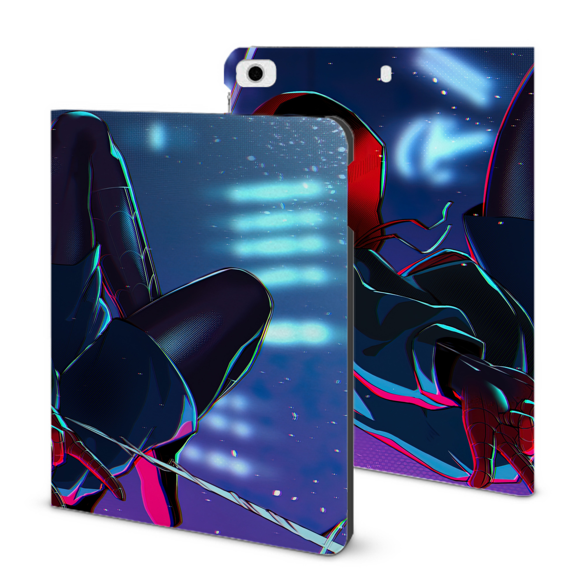 （画像用） Spider Man スパイダーマン IPad ケース ブック型 PUレザー TPU 耐衝撃 軽量 薄型 ペン収納なし 全面保護 IPad 各モデル対応